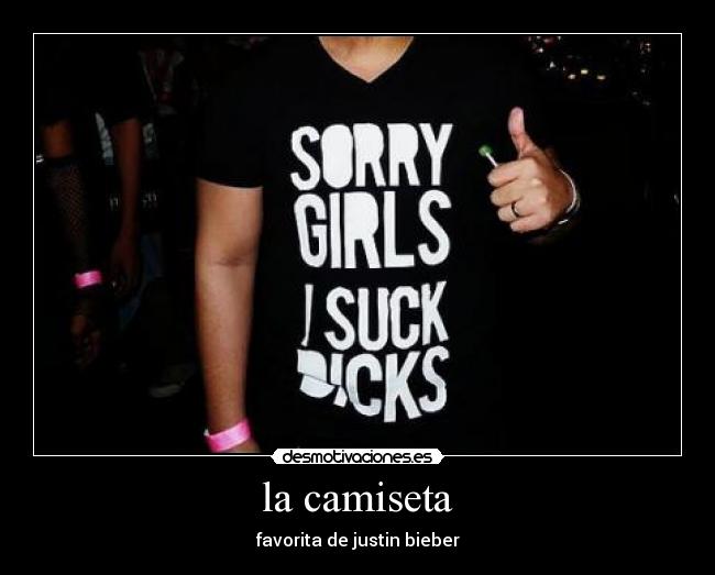 la camiseta - favorita de justin bieber