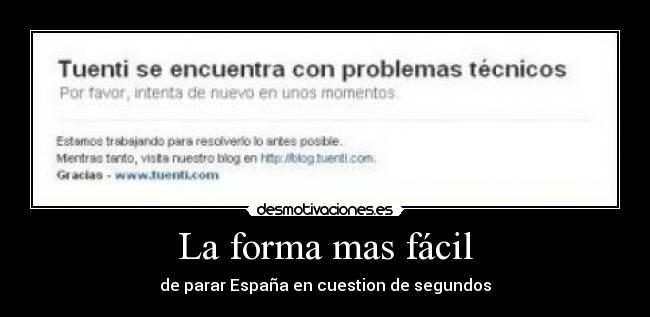 La forma mas fácil - de parar España en cuestion de segundos