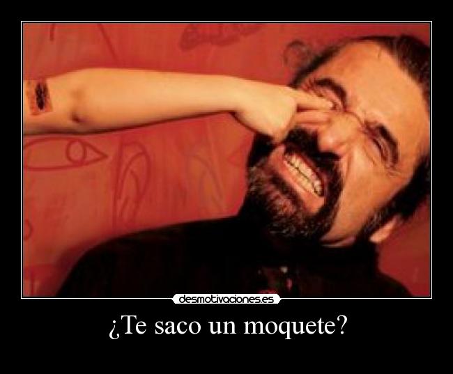 ¿Te saco un moquete? -