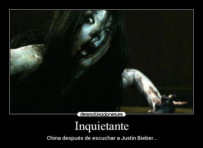 Inquietante - China después de escuchar a Justin Bieber...