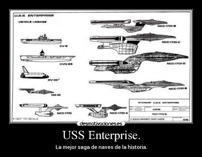 USS Enterprise. - La mejor saga de naves de la historia.