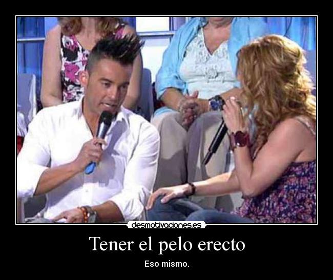Tener el pelo erecto -