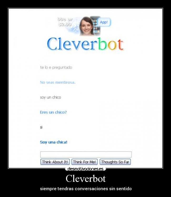 Cleverbot - siempre tendras conversaciones sin sentido