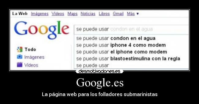 Google.es - La página web para los folladores submarinistas