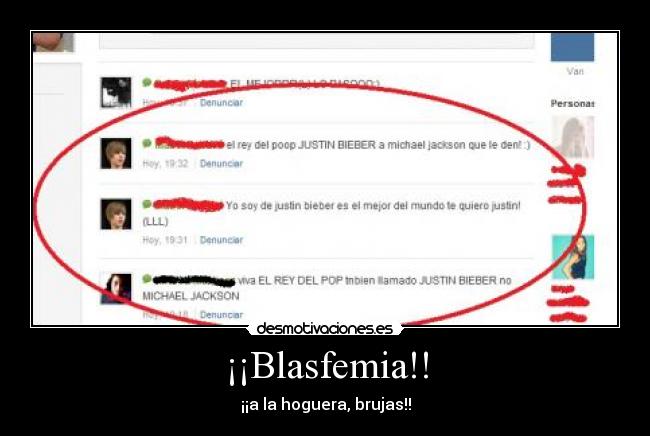 ¡¡Blasfemia!! - ¡¡a la hoguera, brujas!!