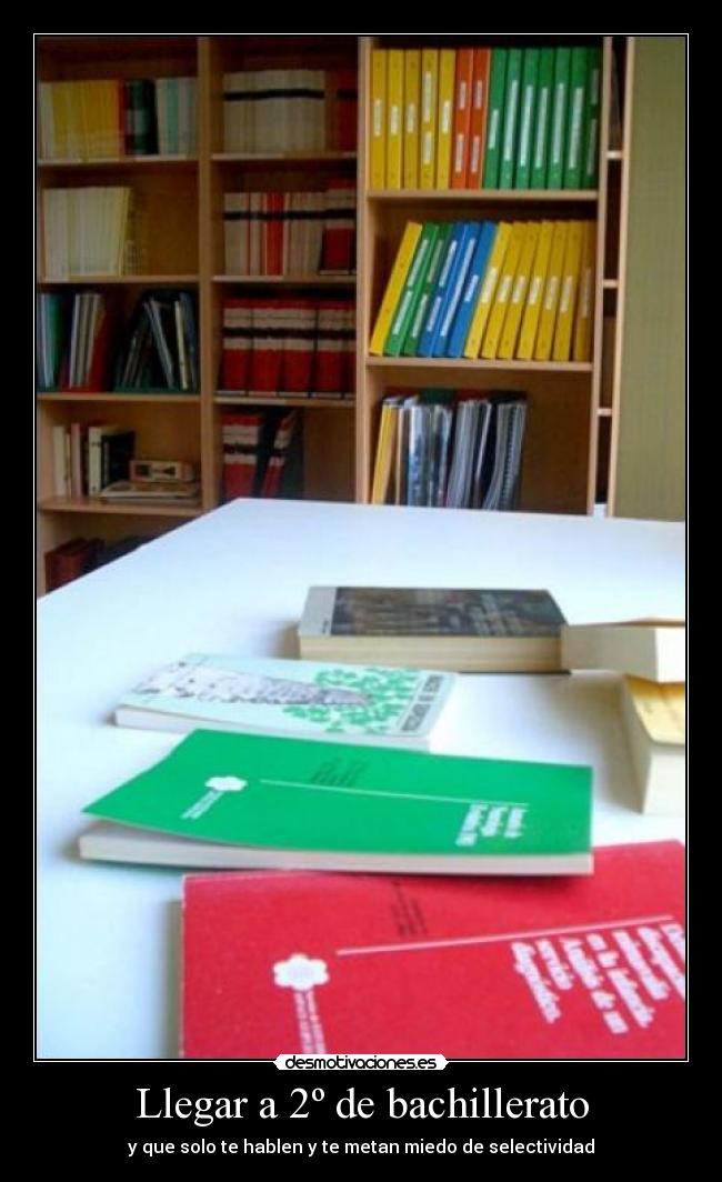 Llegar a 2º de bachillerato - y que solo te hablen y te metan miedo de selectividad