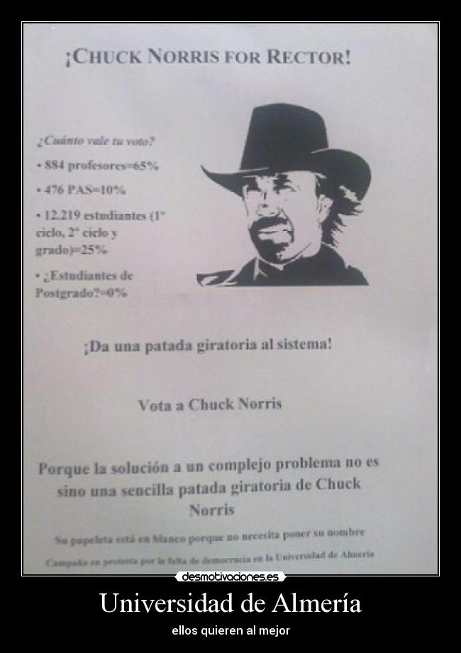 Universidad de Almería - ellos quieren al mejor