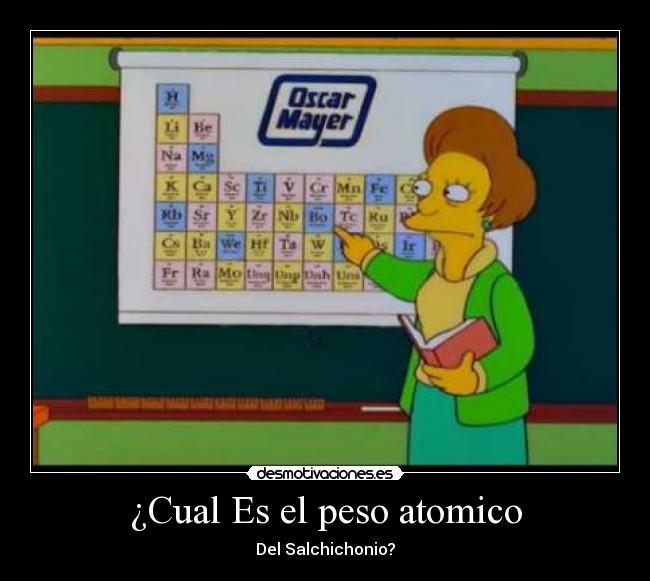 ¿Cual Es el peso atomico - 