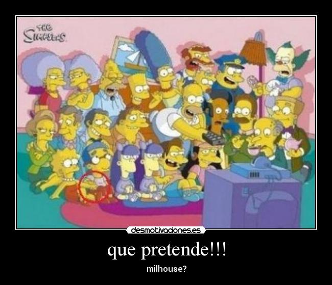 que pretende!!! - milhouse?