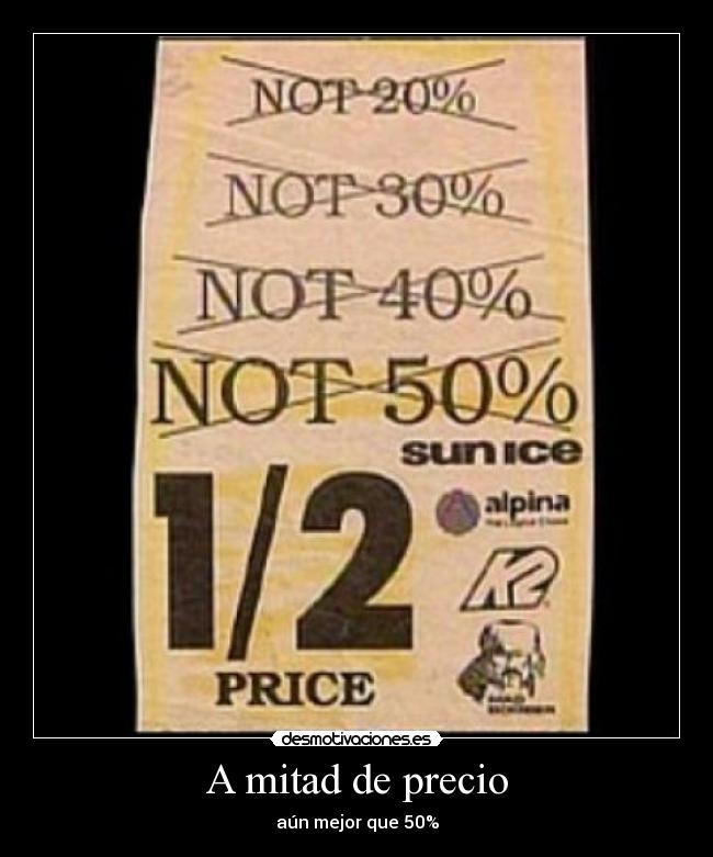 A mitad de precio - 