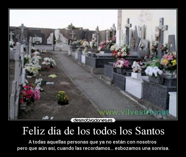 Feliz día de los todos los Santos -