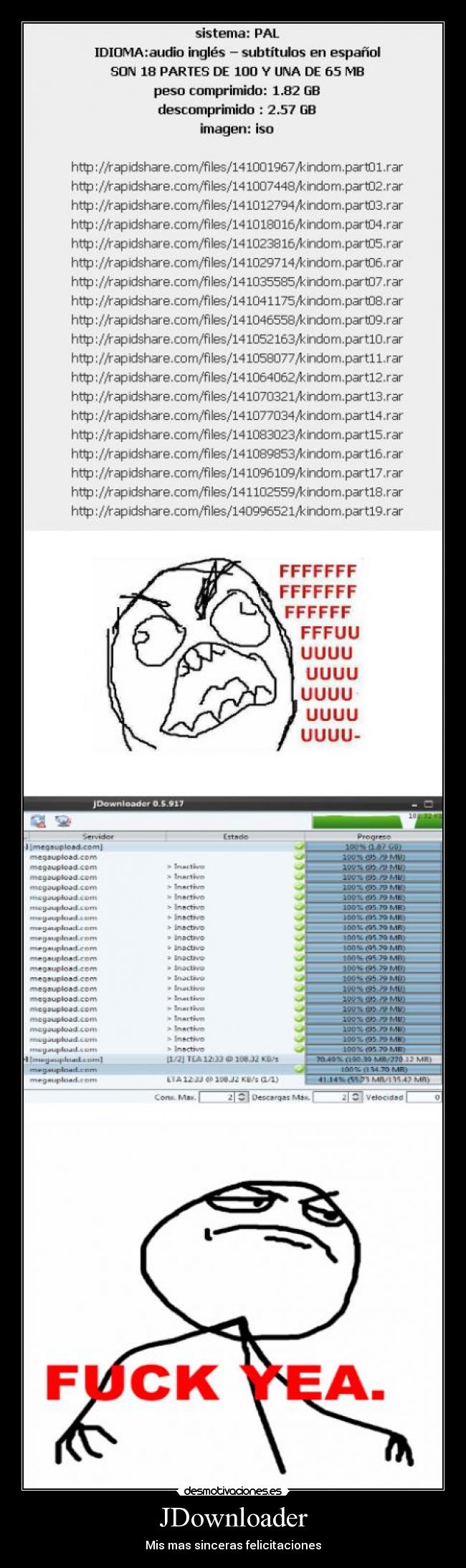 JDownloader - Mis mas sinceras felicitaciones