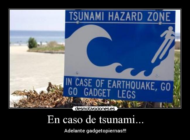 En caso de tsunami... -