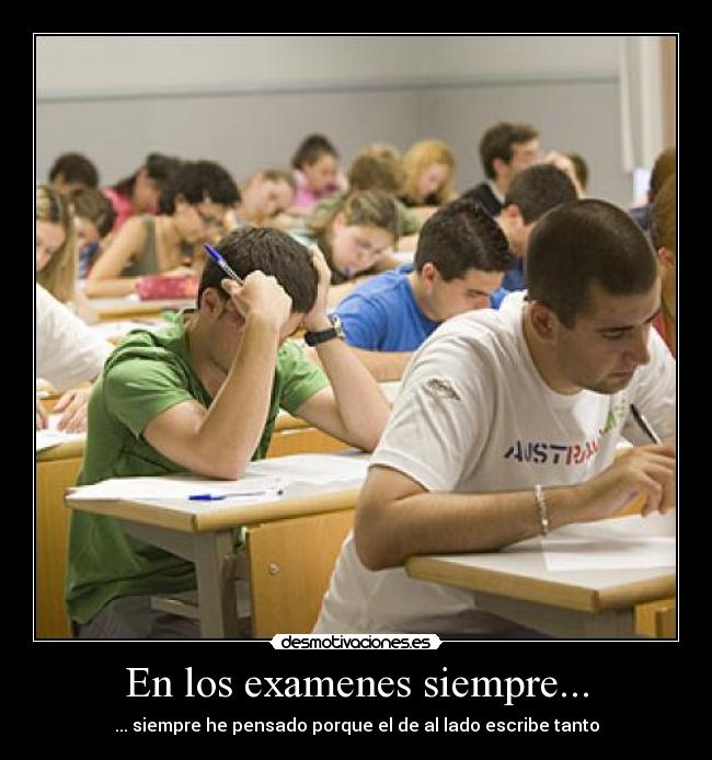 carteles examenes examen copiar desmotivaciones