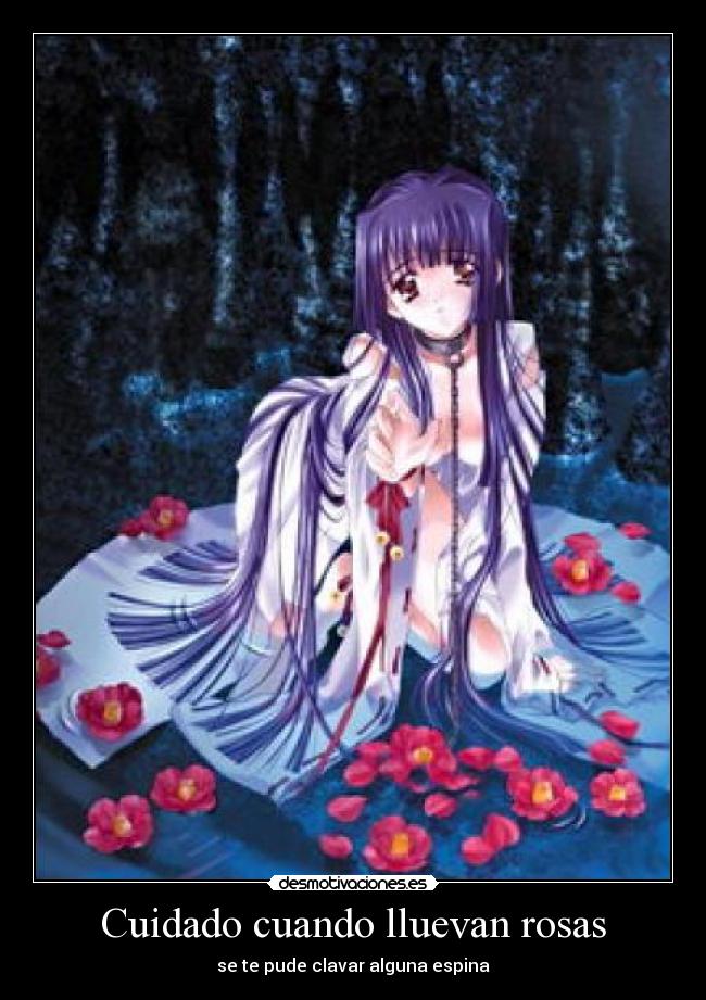 Cuidado cuando lluevan rosas - se te pude clavar alguna espina