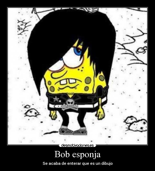 Bob esponja - Se acaba de enterar que es un dibujo