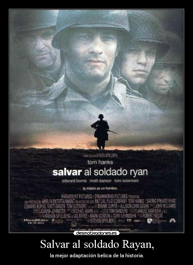 Salvar al soldado Rayan, - la mejor adaptación belica de la historia.