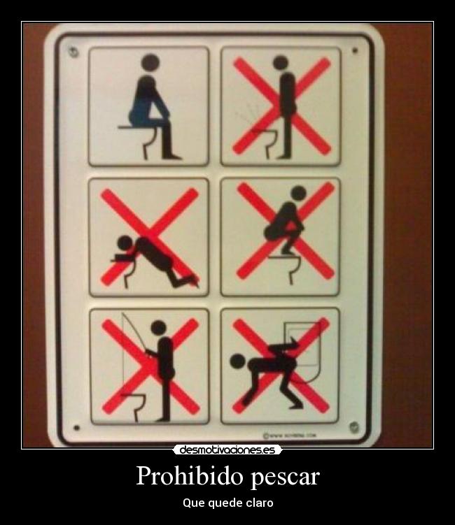 Prohibido pescar - Que quede claro