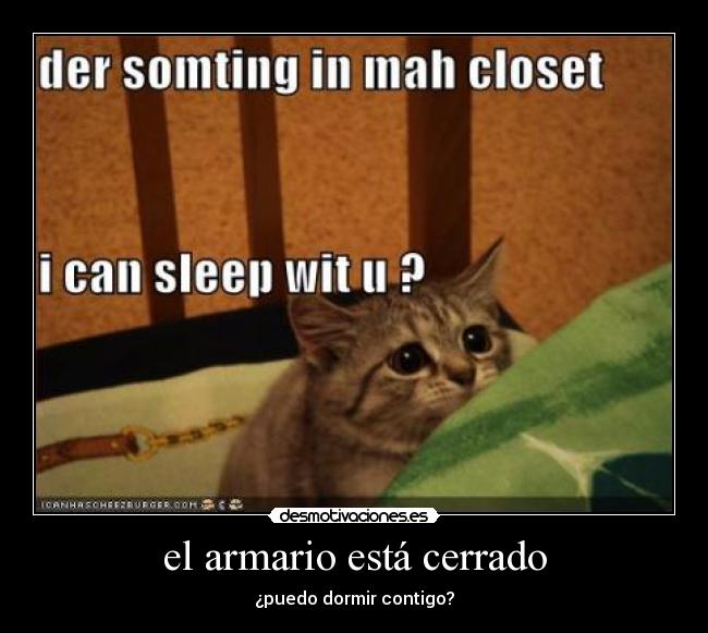 el armario está cerrado -