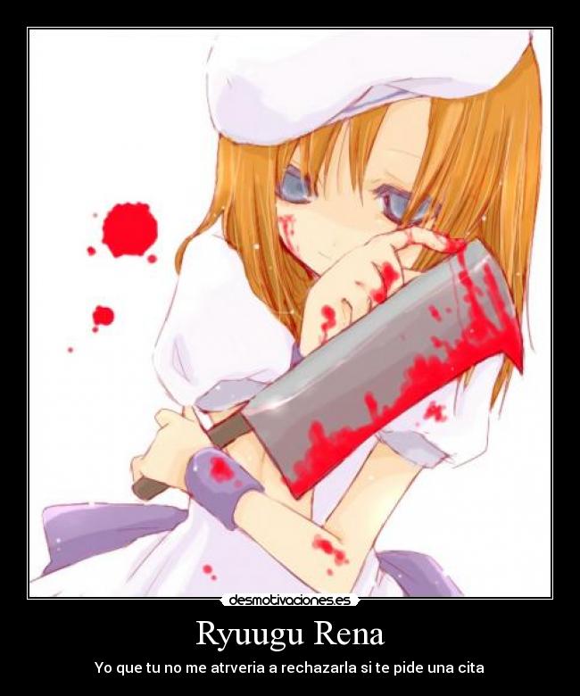 carteles ryuugu rena higurashi yandere desmotivaciones