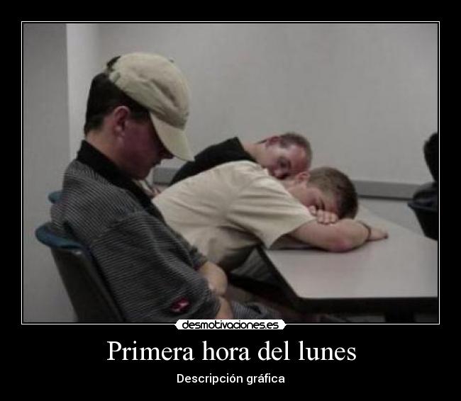 Primera hora del lunes - Descripción gráfica