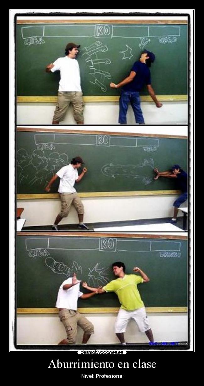 Aburrimiento en clase -