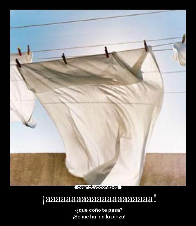 ¡aaaaaaaaaaaaaaaaaaaaa! - -¿que coño te pasa?
-¡Se me ha ido la pinza!