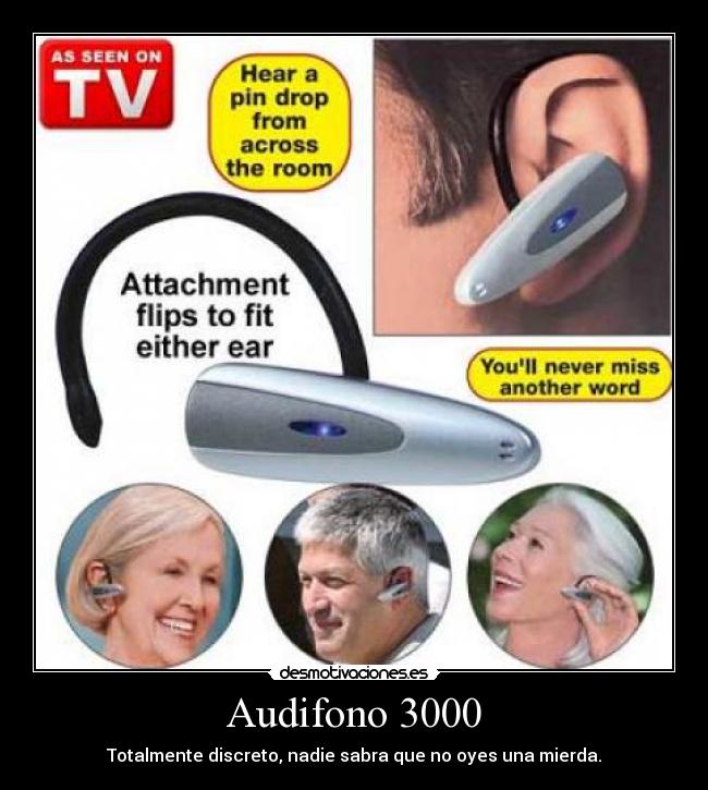 carteles audifono 3000 desmotivaciones