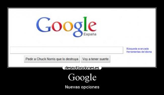 Google - Nuevas opciones