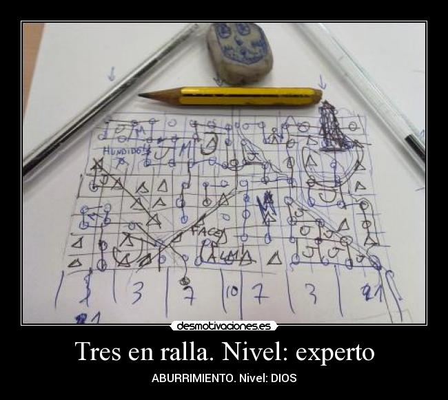 carteles tres ralla nivel experto desmotivaciones