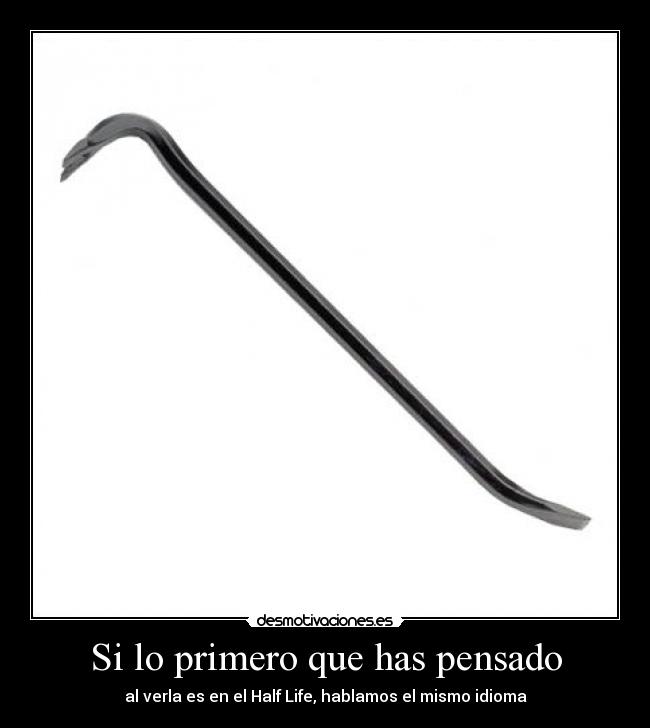 Si lo primero que has pensado - al verla es en el Half Life, hablamos el mismo idioma