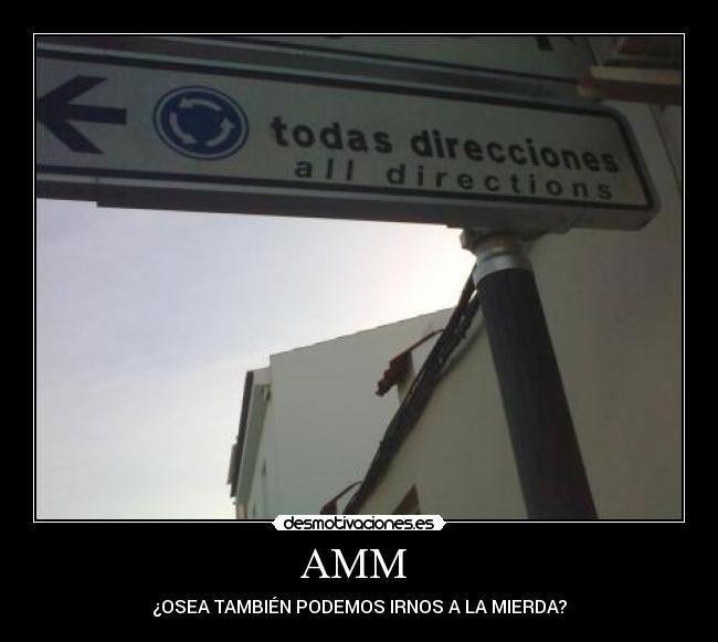AMM - ¿OSEA TAMBIÉN PODEMOS IRNOS A LA MIERDA?