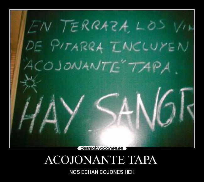ACOJONANTE TAPA - NOS ECHAN COJONES HE!!