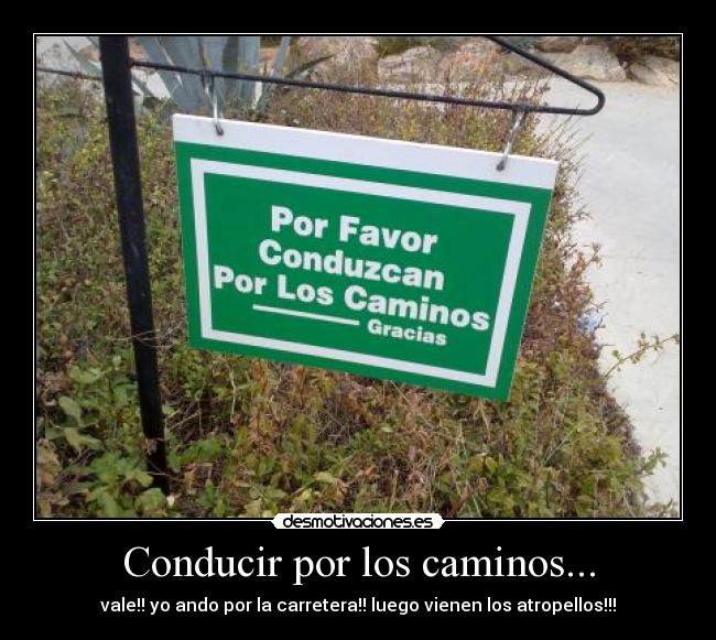 Conducir por los caminos... -