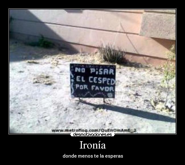 Ironía - donde menos te la esperas