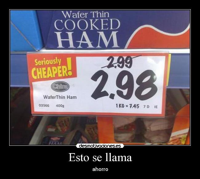 Esto se llama - ahorro