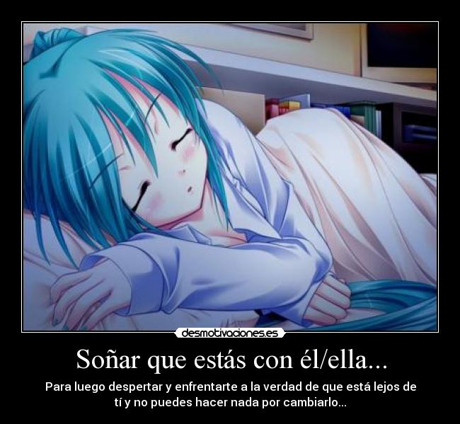 carteles sonar amor anime miku hatsune vocaloid lejos distancia desmotivaciones