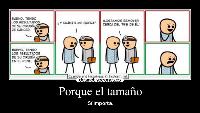 Porque el tamaño - Sí importa.