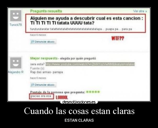 Cuando las cosas estan claras -
