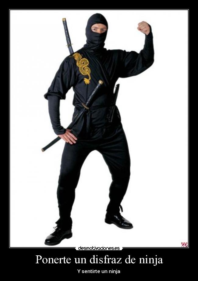 Ponerte un disfraz de ninja - 