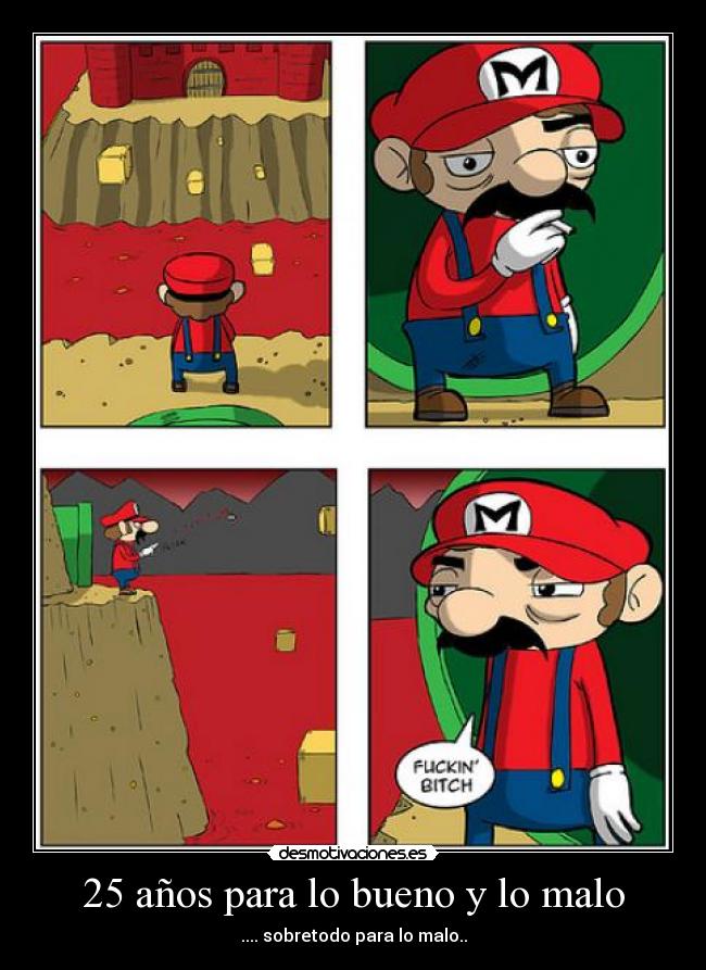 carteles mario bros desmotivaciones