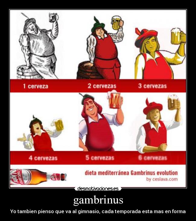gambrinus - Yo tambien pienso que va al gimnasio, cada temporada esta mas en forma