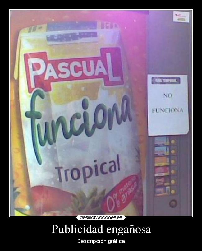 Publicidad engañosa - Descripción gráfica