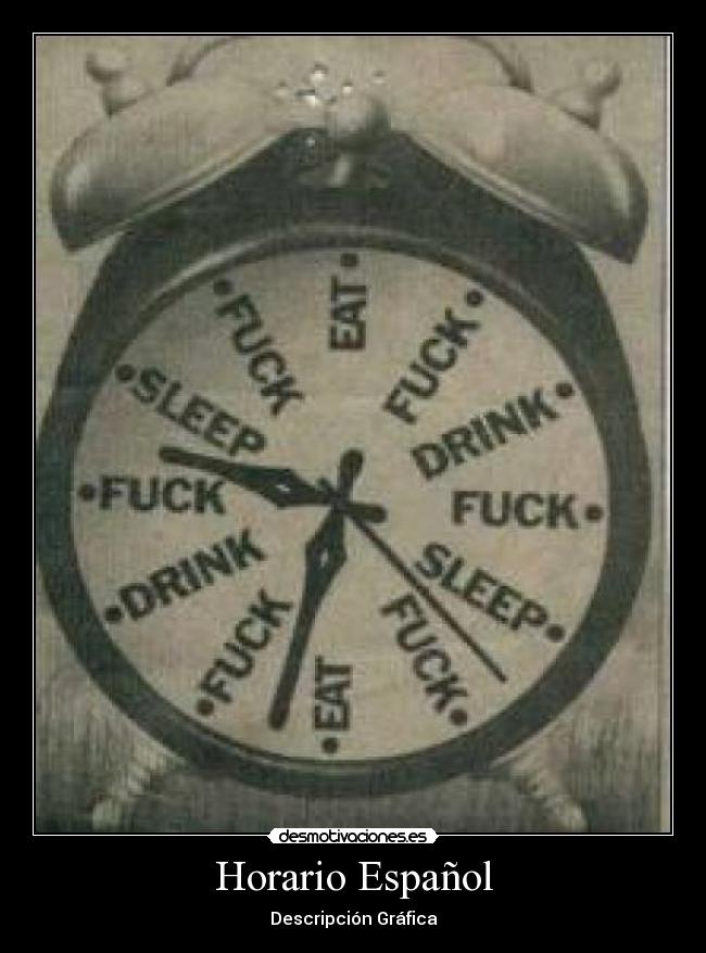 Horario Español - Descripción Gráfica