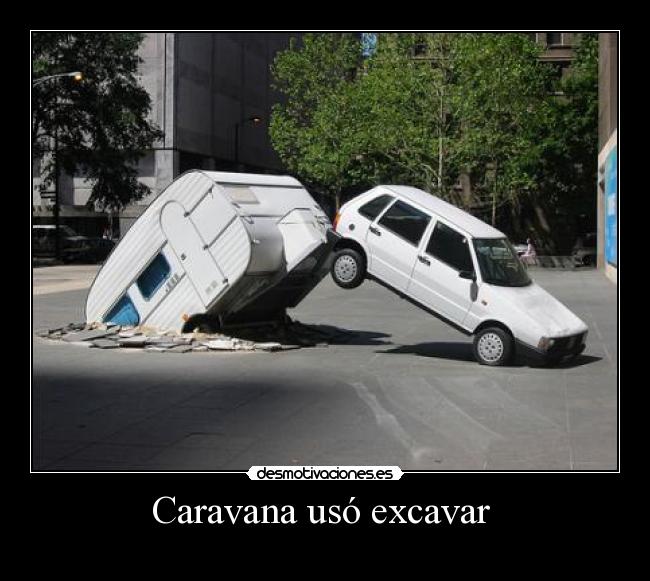 Caravana usó excavar -