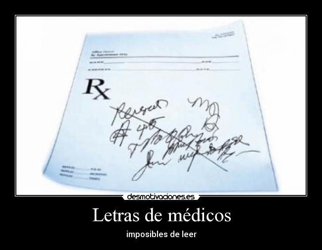 Letras de médicos - 