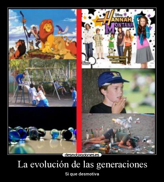 La evolución de las generaciones - Si que desmotiva