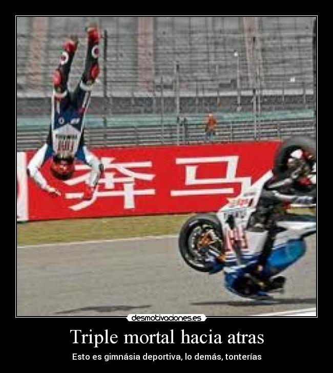 Triple mortal hacia atras - Esto es gimnásia deportiva, lo demás, tonterías