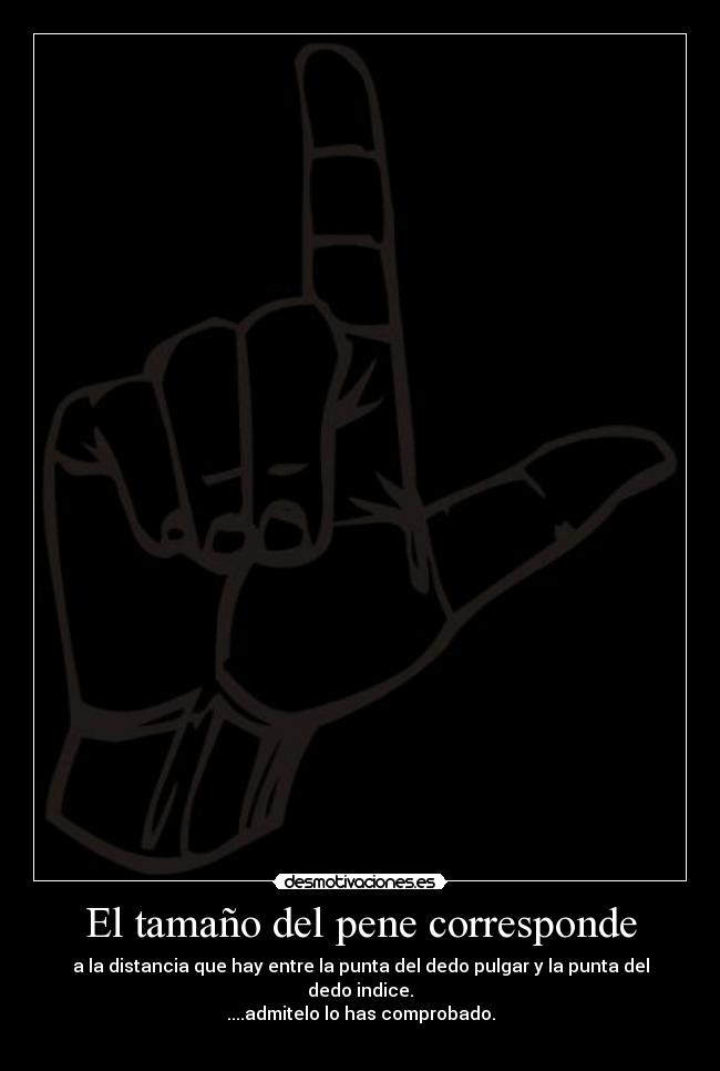 El tamaño del pene corresponde -