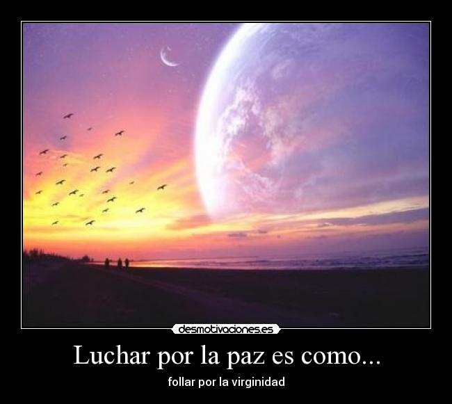 Luchar por la paz es como... - 